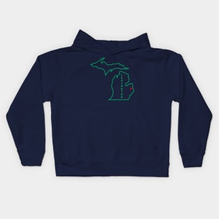 Lexington MI Love (Green) Kids Hoodie